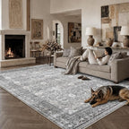 Schweek 8x10 Grey Washable Area Rug - Image 3