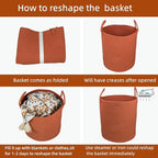 XUANGUO Cotton Rope Laundry Basket Hamper - Image 6