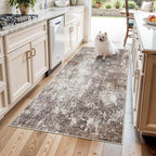 4x5 Washable Entryway Rug – Non-Slip Low Pile Throw Area Rug by BYYVOORugsforYourHome