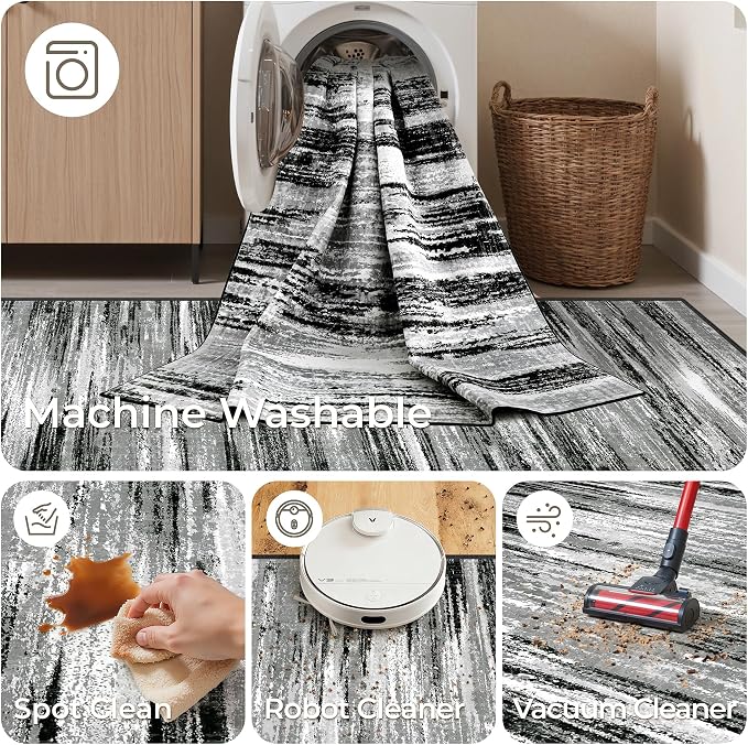 2x12 Runner Rug Non Slip, Washable Hallway Runner Rug, Laundry Room, Soft - Image 8