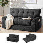MONVANE 55.5" Convertible Loveseat Sofa, 2-in-1 Boneless Sleeper Sofa Bed Futon by MONVANE