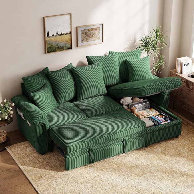 LINSY HOME 90.5'' Sectional Sleeper Sofa by LINSYHOME