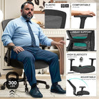 ELABEST Mesh Office Chair, Ergonomic Computer Desk Chair, Sturdy Task Chair- - Image 5
