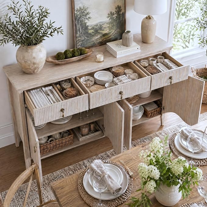 FUSUNBAO 57-Inch Sideboard Buffet Cabinet - Image 4