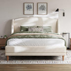 Christopher Knight Home Hazel Queen Size Bed Frame, Upholstered Platform Bed - Image 4