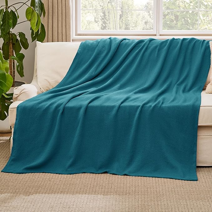 Bedsure GentleSoft 100% Cotton Large Throw Blanket - Image 5