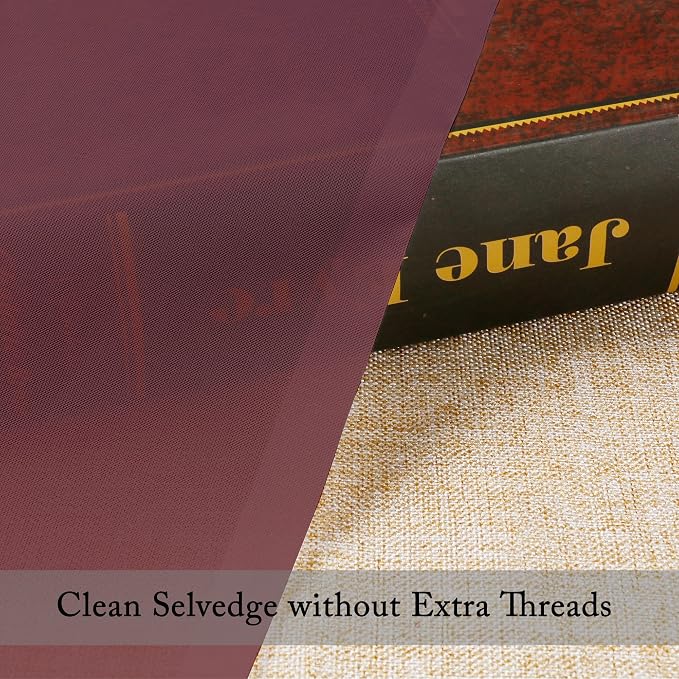 Burgundy Sheer Curtains 84 inch Length 2 Panels Set, Light Filtering Sheer - Image 4