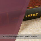 Burgundy Sheer Curtains 84 inch Length 2 Panels Set, Light Filtering Sheer - Image 4