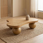 46" Cloud Coffee Table with 3 Ball Legs, Modern Irregular Center Table - Image 4