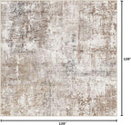 UERMEI Square Area Rugs : Washable 10x10 Neutral Modern Abstract Carpet - Image 2