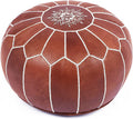 Marrakesh Gallery Genuine Leather Round Pouf Unstuffed by MarrakeshGallery