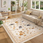 DUKINO 5x7 Area Rugs, Washable Dog Rug - Image 7