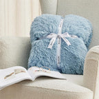 Bedsure GentleSoft Fluffy Light Sky Blue Throw Blanket, Dusty Baby Blue Decor - Image 6