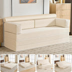 5-in-1 Convertible Sofa Bed, Corduroy Futon Couch Sleeper by HRYJ%EF%BC%9AFurnitureEssentials