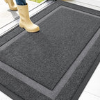 OLANLY Front Door Mat Outside 47x32, All-Season Heavy-Duty Rubber Doormat | Grey by OLANLY