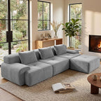 GRUSIGN 108'' Modular Sectional Boneless Couch, Tufted Cloud Sectional Couches by GRUSIGN