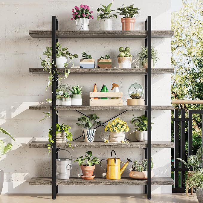 OtterOasis Heavy Duty 5-Tier Industrial Bookcase, 120lbs Shelf Capacity - Image 6