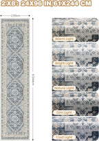 Runner Rug 2x8 Runners for Hallways Non Slip Washable, Low Pile Soft Hallway - Image 2