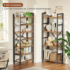 SUPERJARE Triple Bookshelf, Bookcase - Image 5
