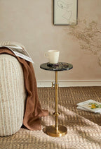 Adjustable-Height Marble Drink Table - Image 2