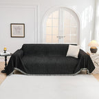 MYSKY HOME Black Couch Covers, Couch Cover 2 Cushion Sofa Pet Couch Cover - Image 9