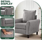 79" Convertible Sectional Sofa Set, Modern Linen Small L Shaped Couch - Image 8