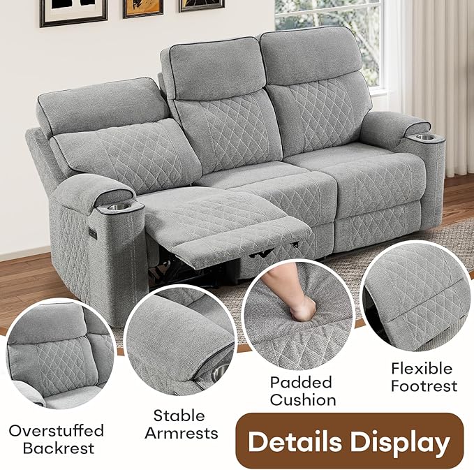 HAOMARKETS Power Oversized Reclining Sofa Couch - Image 6