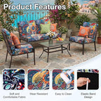 Waterproof Outdoor Cushion Covers, Stretch Patio Slipcovers | UV Resistant - Image 7