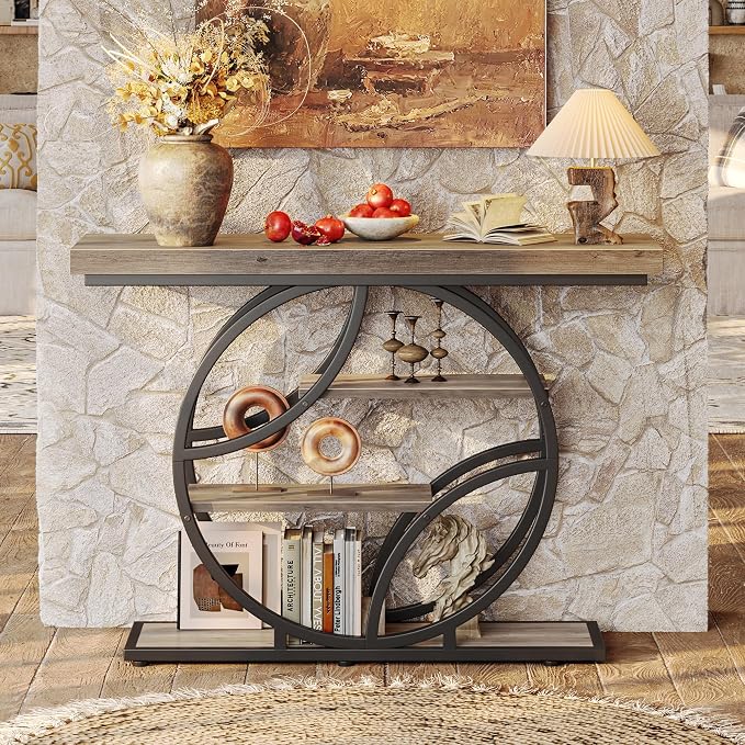 Huuger 41.3 Inch Entryway Table, Modern Console Sofa Table, Accent Table - Image 6