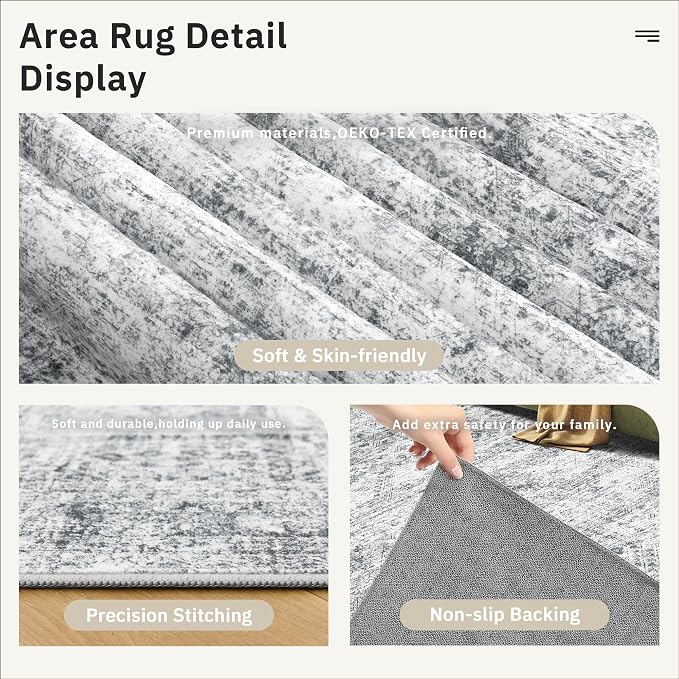 Soalmost Washable Hallway Runner Rug 3x14 Kitchen Entry Rugs Non-Slip, Foldable - Image 6