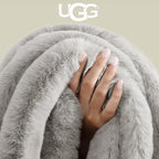 UGG Euphoria Throw Blanket, Plush Faux Fur Blanket, Seal Grey | Reversible - Image 4