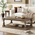 Merax Vintage Coffee Table Featuring Artistic Vase Column Legs and Luxurious by Merax