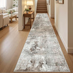 Soalmost Abstract Runner Rug 2x12 Hallway Kitchen Runners Pink/Grey | Vintage by Soalmost