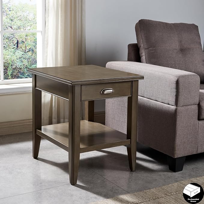 Leick Home Laurent End Table, Solid Wood, - Image 2