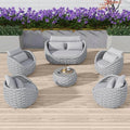 TWT 6-Piece Aluminum Patio Furniture Set, Olefin Rope Modern Outdoor by TWT