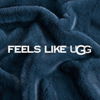 UGG Euphoria Throw Blanket, Plush Faux Fur Blanket, Indigo Blue | Reversible - Image 5