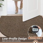 BEQHAUSE Dirt Trapper Door Mat 24" x 36" Half Circle Non Slip Rugs, Absorbent - Image 5