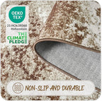 Brown Washable Rug 5x7 Area Rugs - Image 5