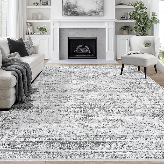 Aelenmu 10x14 Area Rugs for Living Room Washable Dining Room Grey | Modern - Image 9
