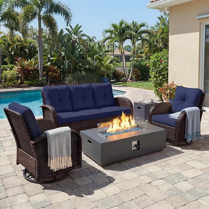 UPHA 7 Pieces Patio Furniture Set by UPHA
