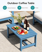 SERWALL 8 Pieces HDPE Outdoor Conversation Sofa Set - Image 6