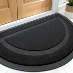 OLANLY Half Circle Front Door Mat Outside 29.5x17 All-Season Rubber Doormat | by OLANLY