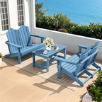 SERWALL Outdoor Folding Adirondack Bench, HDPE All-Weather Adirondack Loveseat - Image 8