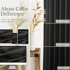 Black Linen Curtains 90 Inches Long - Image 3