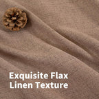 YoungsTex Linen Semi Sheer Curtains 54 Inch Length - Image 4