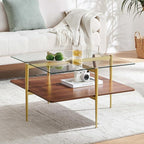 LumFurn X-Large Oval Glass Coffee Table, Mid-Century Modern Design, L47 x W24 x - Image 3
