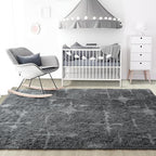 4x6 Grey Fluffy Soft Area Rug Non-Slip - Image 7