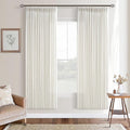 Cream Natural Linen Pinch Pleat Curtains 78 Inches Long 2 Panels | 78 Inch by Twodrapes