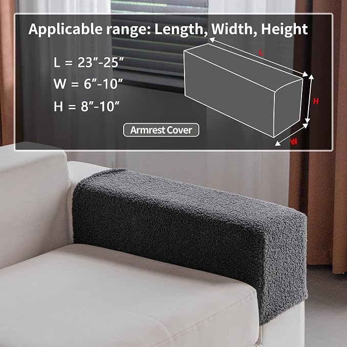 OHSIO Couch Cushion Covers for Sectional Sofa, Stretch Soft Sofa Slipcovers - Image 2