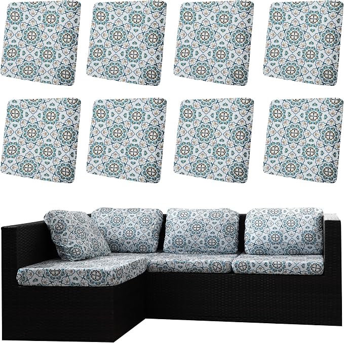 Outdoor Cushion Covers Set, Replacement by SUKAIKEQA